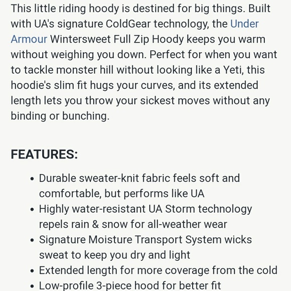 Under Armour Wintersweet Riding Hoody - Picture 8 of 8